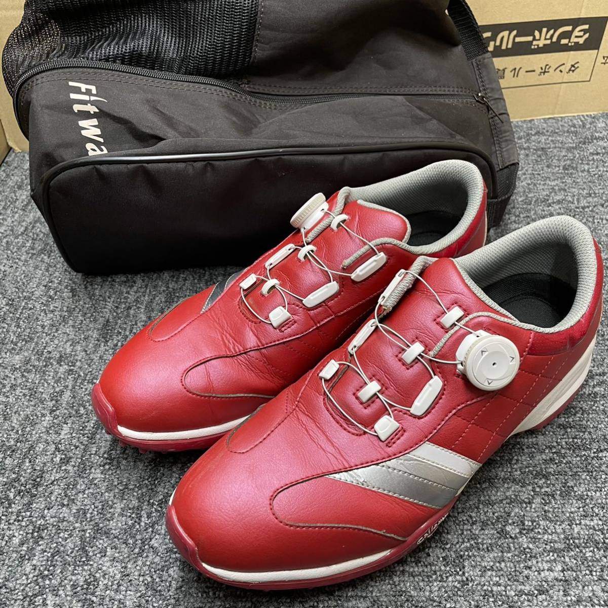 Callaway キャロウェイ メンズ ゴルフシューズ スニーカー レッド 赤 サイズ26 靴 収納ケース付き 26 0cm 売買されたオークション情報 Yahooの商品情報をアーカイブ公開 オークファン Aucfan Com