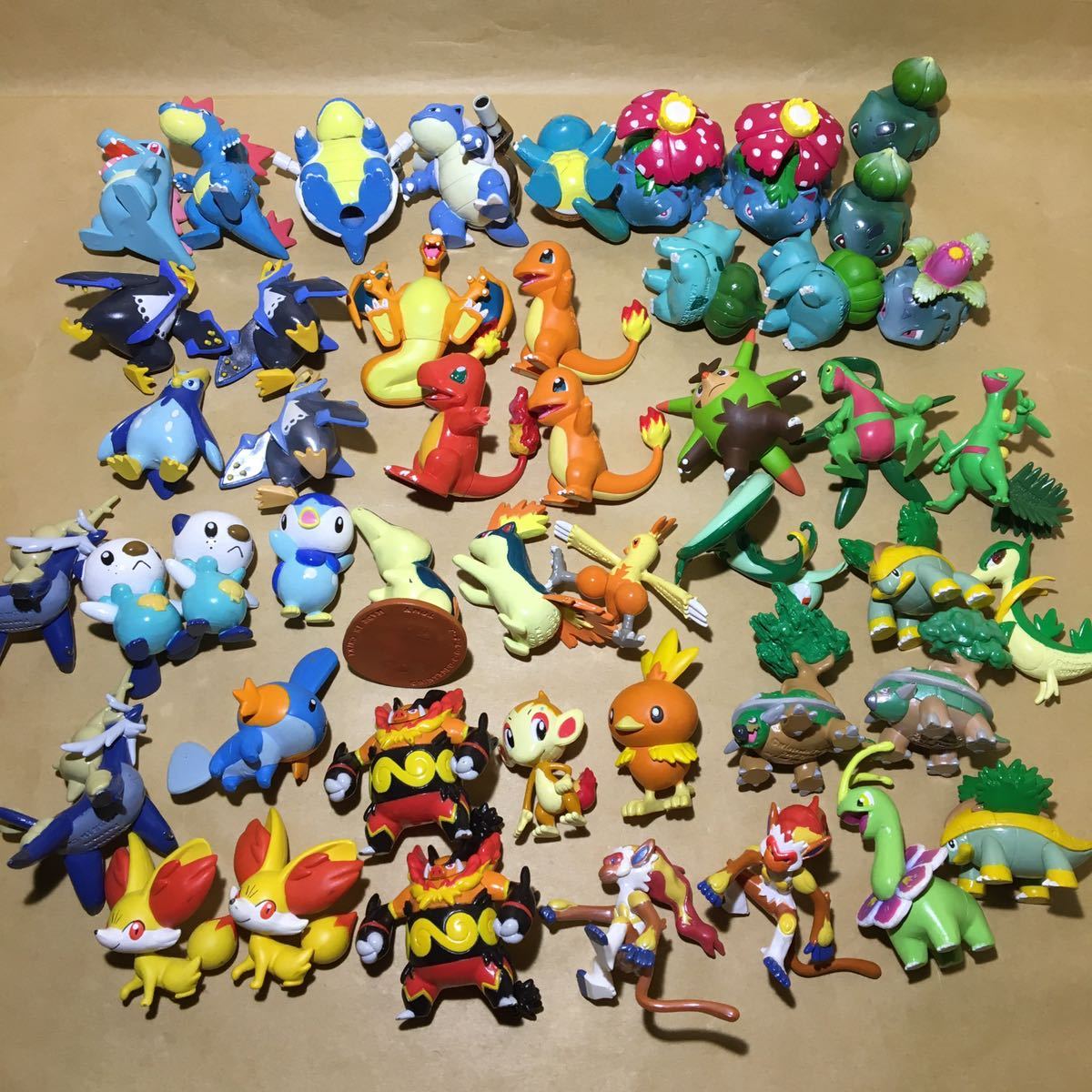 ポケモン 御三家 モンコレ モンスターコレクション フィギュア リザードン カメックス ジュカイン オーダイル メガニウム など 46体セット