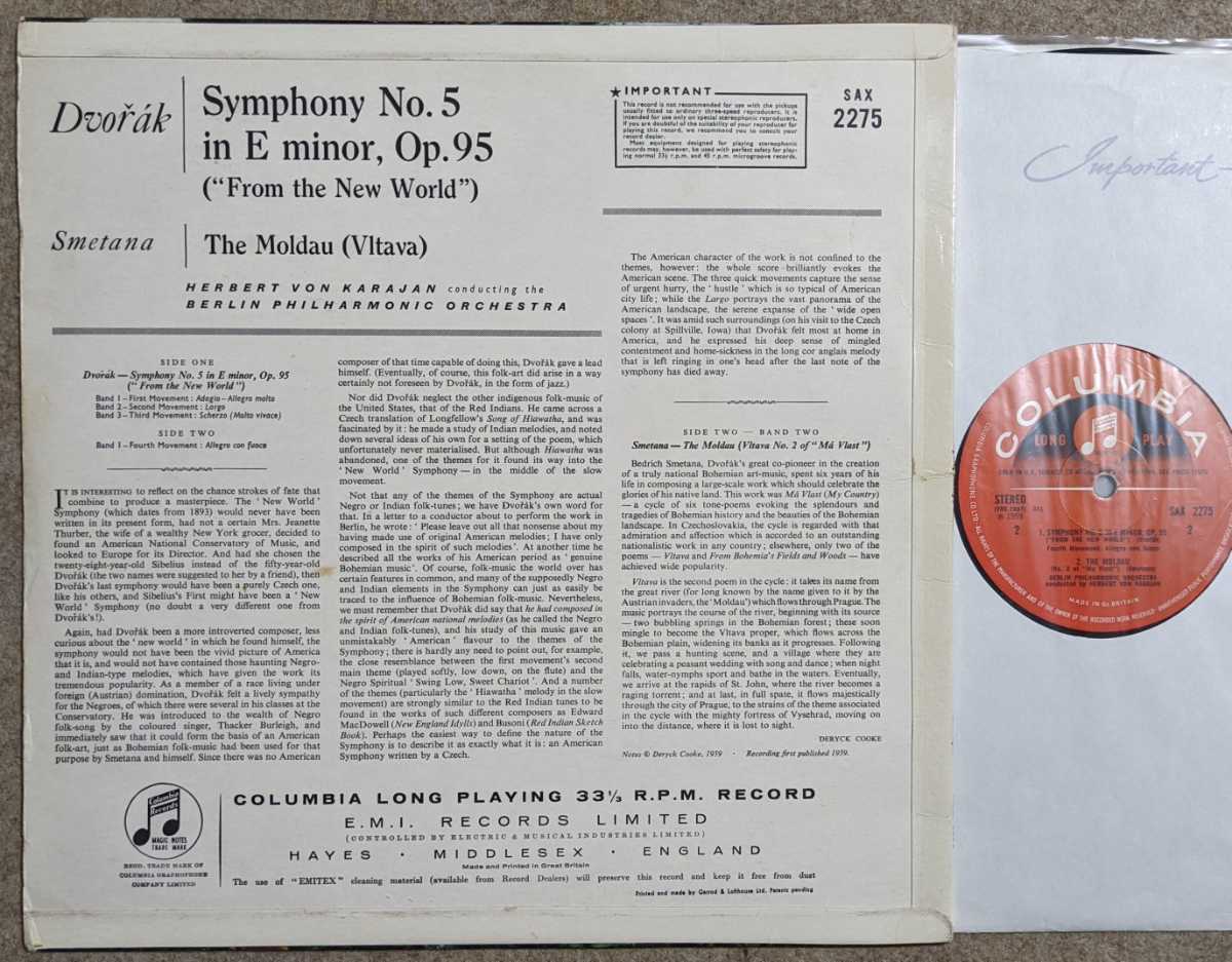 英Columbia SAX2275◇ドヴォルザーク:交響曲第9番「新世界より