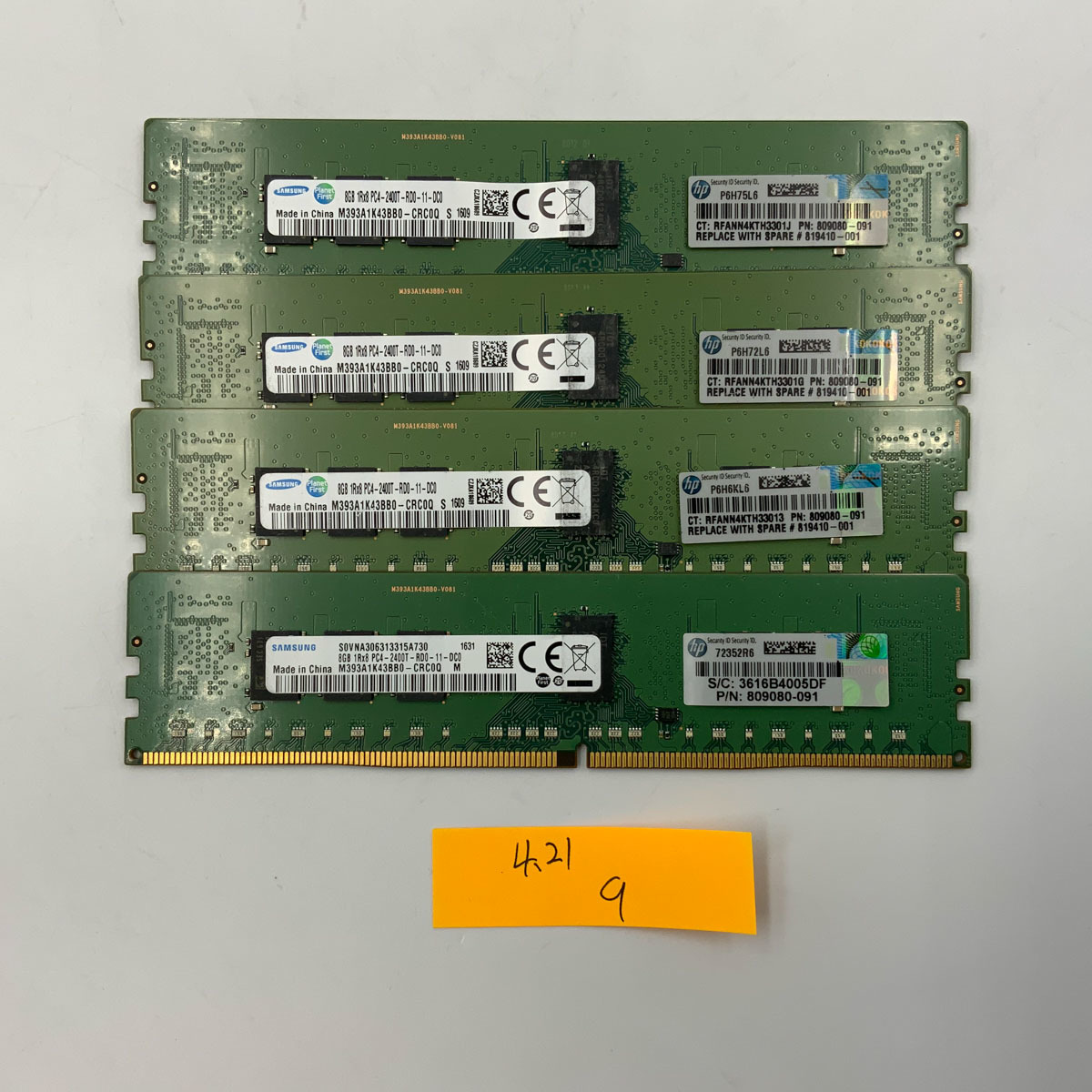サーバー用]Samusng 8G 合計4枚セット メモリ メモリーDDR4-2400T 