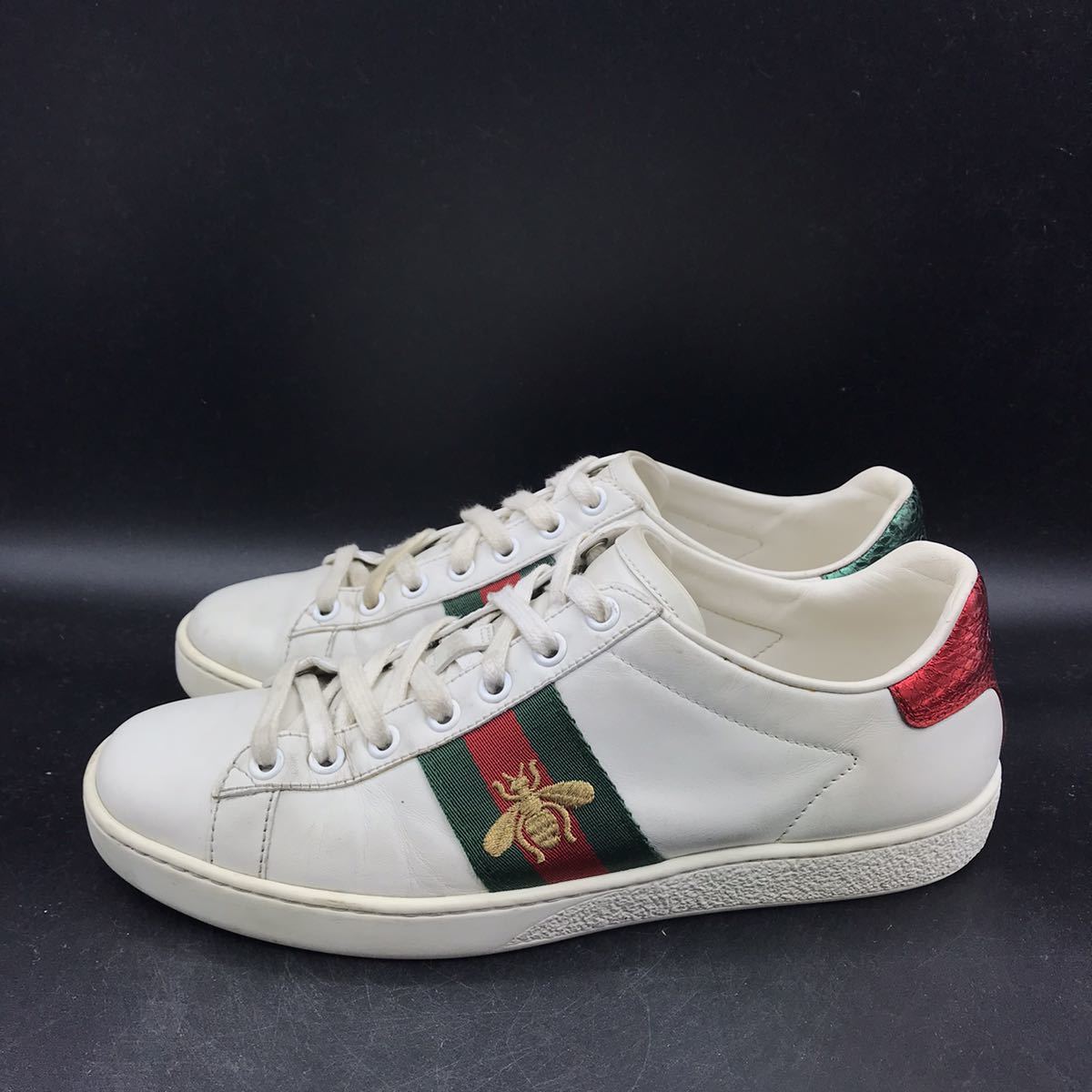 GUCCI グッチ レザー ローカット スニーカー レディース 37 23.5cm相当 