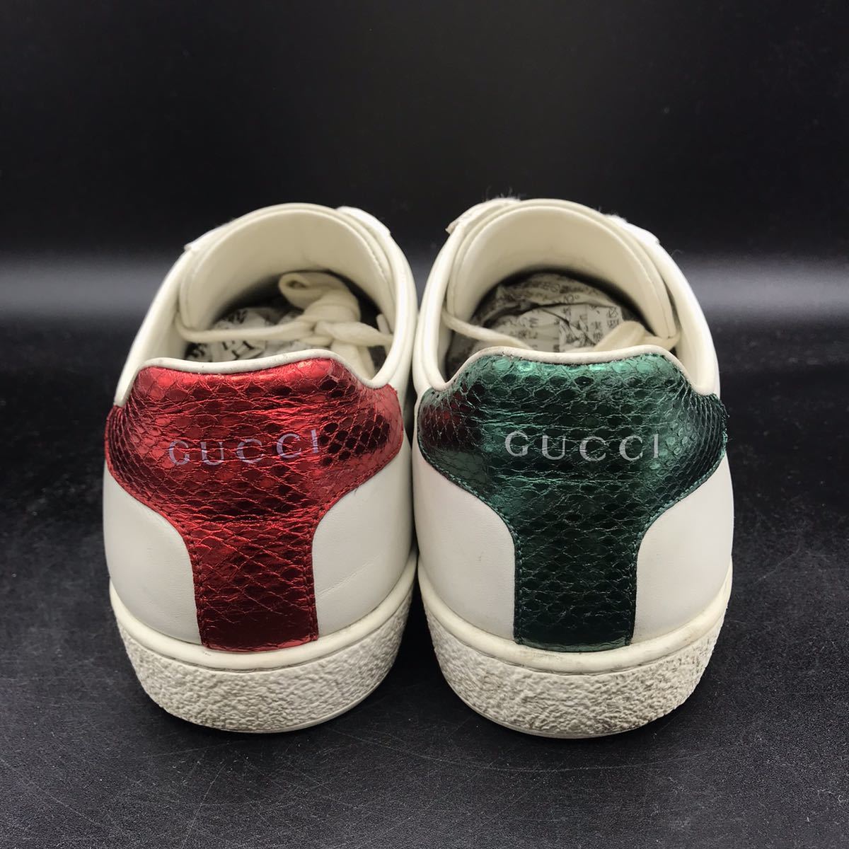 GUCCI グッチ レザー ローカット スニーカー レディース 37 23.5cm相当 
