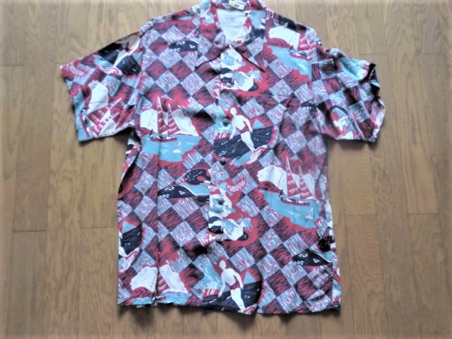 美品 KEONI OF HAWAII ケオニ・オブ・ハワイ アロハシャツ サイズM 