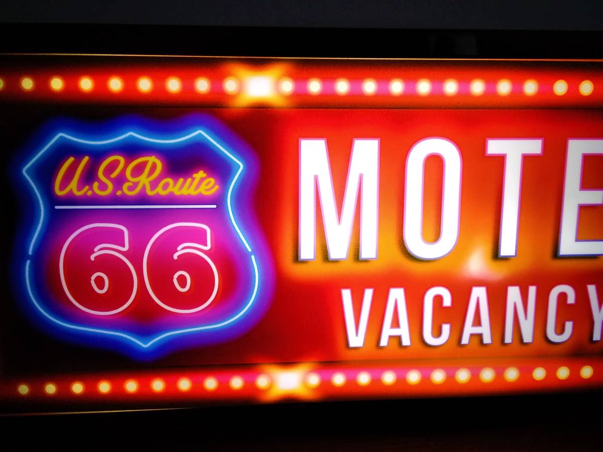 アメリカン雑貨 ルート66 モーテル ホテル 看板 置物 雑貨 ライトBOXの