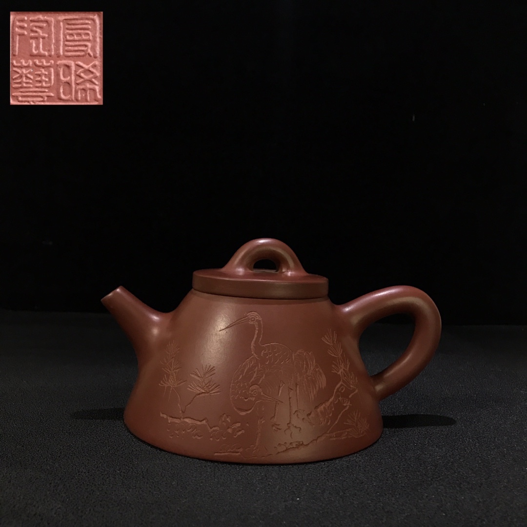 乾元宝庫#Zs4420 6煎茶道具 紫砂壺 茶壺 急須【顧景舟|紫砂壺】 工芸品