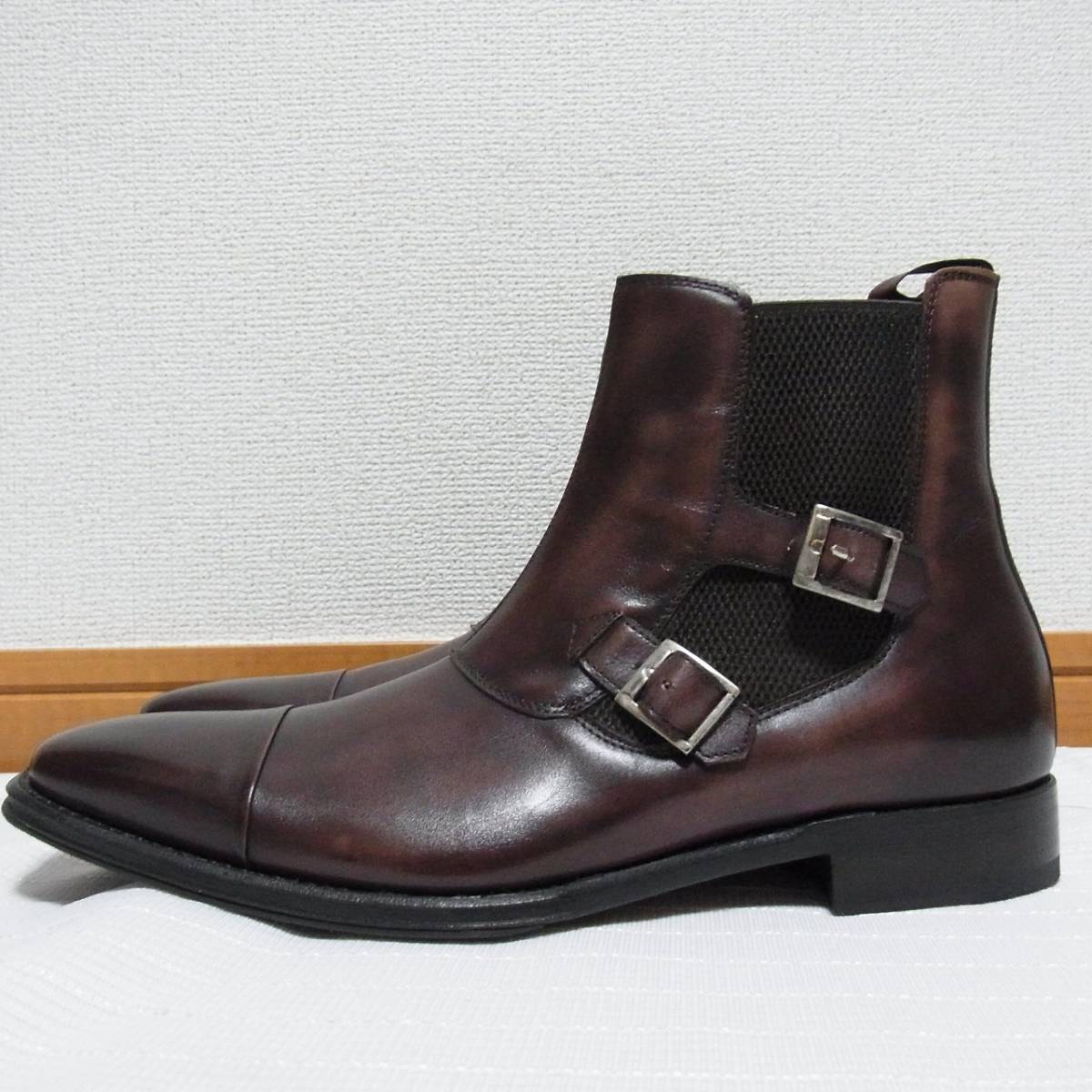 美品 スペイン製 Cordwainer コードウェイナー レザー ブーツ 40 コードウェイナー Cordwainer メンズ ビジネス クインクラシコ（Queen ストレート