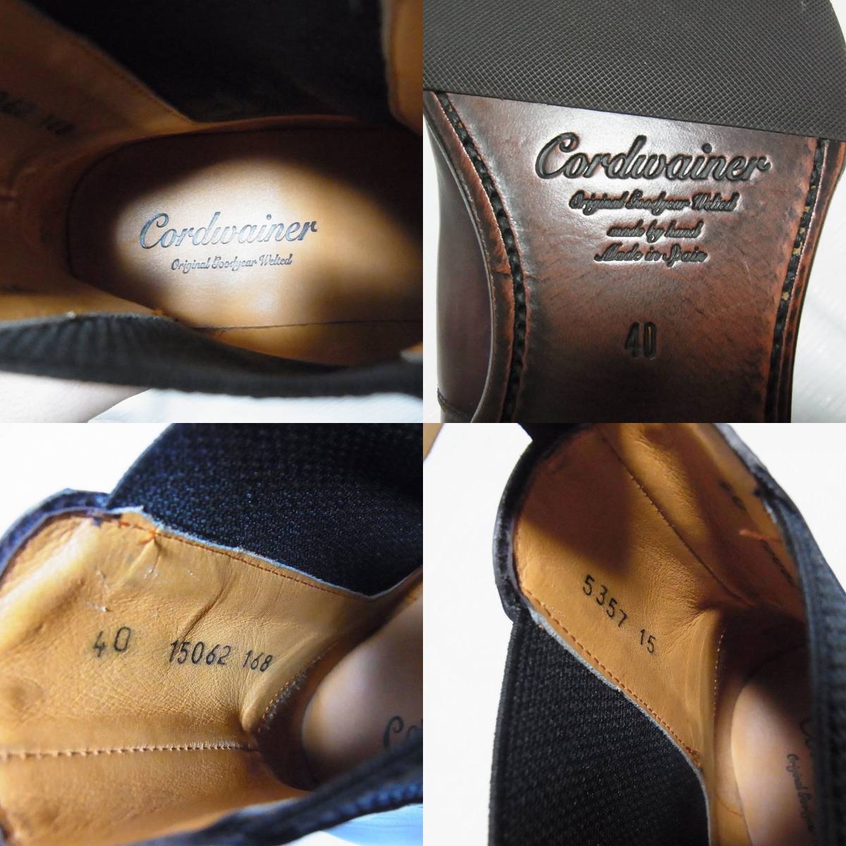 美品 スペイン製 Cordwainer コードウェイナー レザー ブーツ 40 コードウェイナー Cordwainer メンズ ビジネス クインクラシコ（Queen ストレート