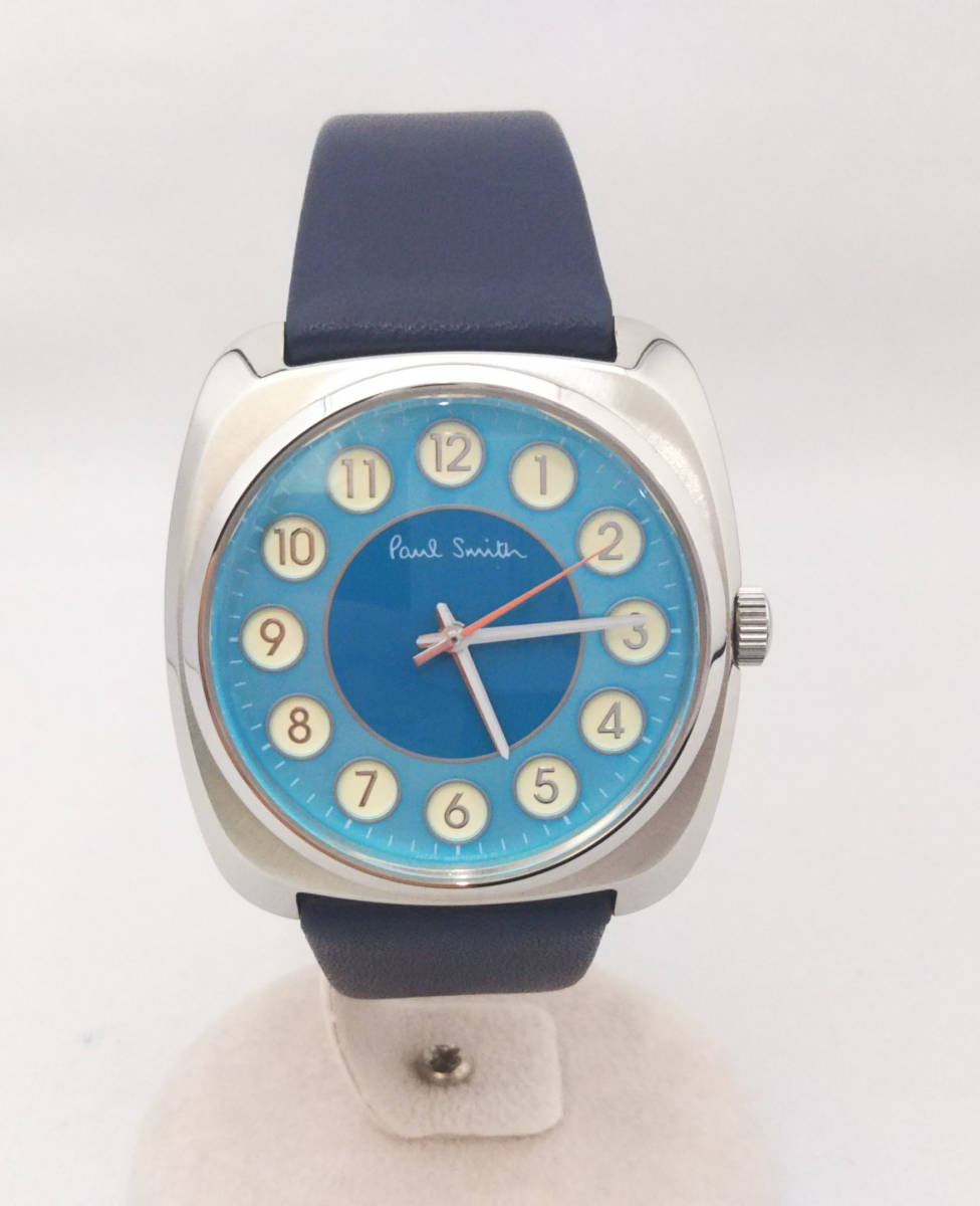 Paul Smith 腕時計 1036-T024807（稼動美品） 箱付】 Paul Smith ポールスミス 1036-T024807 腕時計 水色 Paul Smith
