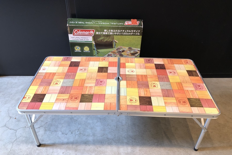 Coleman ナチュラルモザイクリビングテーブル120 アウトドア キャンプ