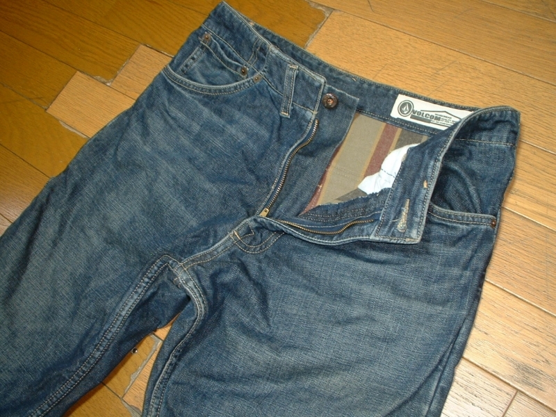 USA製VOLCOMビンテージ加工ジーンズW31フラップ&ペインター正規 
