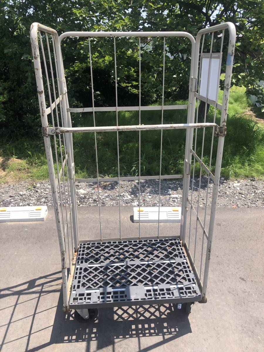 ☆営業所まで送料無料☆Q907 かご台車 カゴ台車 かご車 ロールボックス 業務用◆840mm×640mm×1700mm