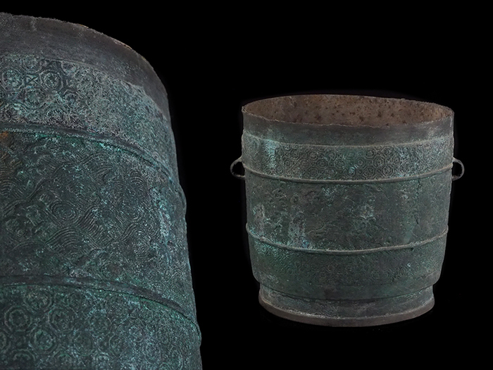 ◇舩◇ 中国古玩 銅製 饕餮文耳付花瓶 特大53cm 9744g 古渡品 唐物骨董