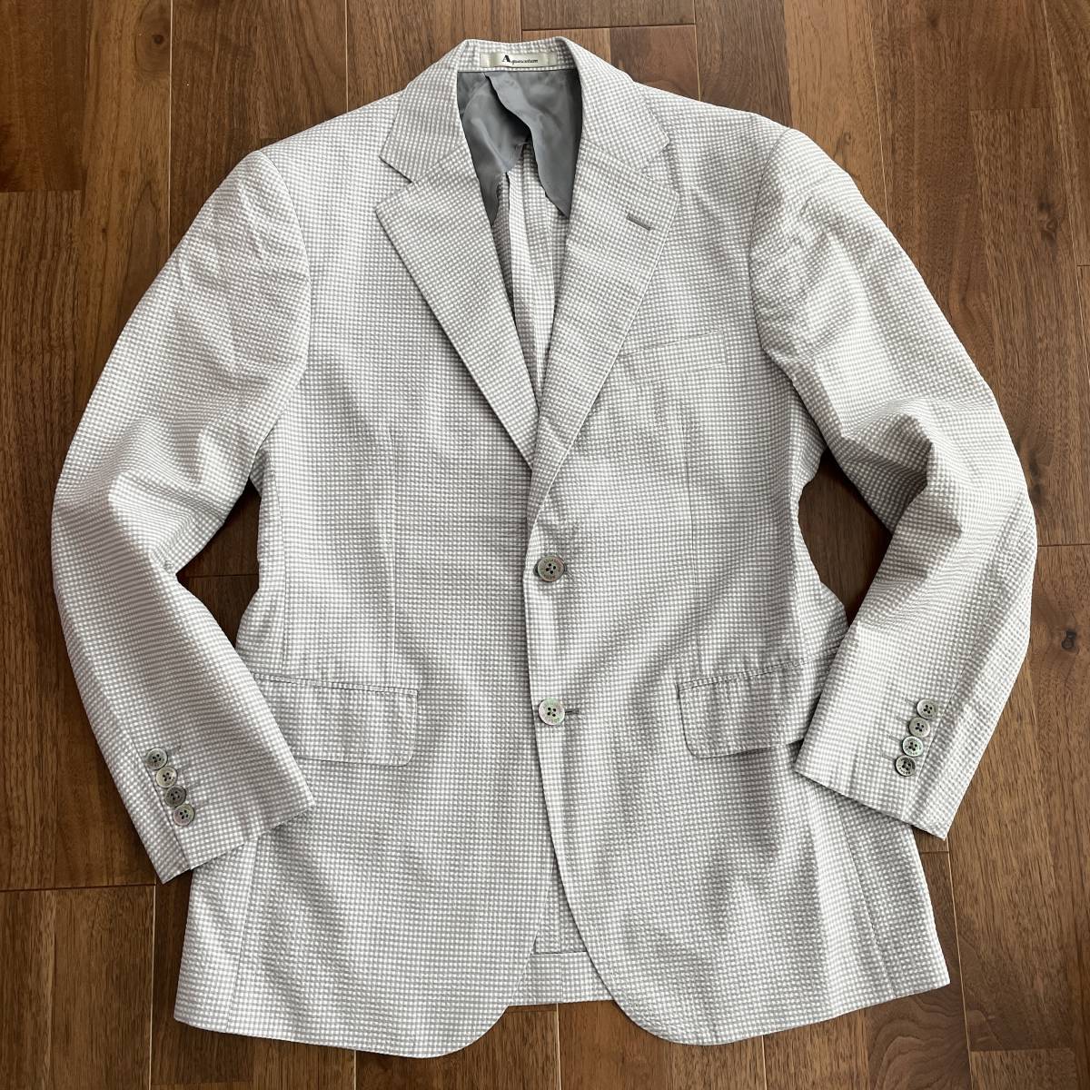 B11 アクアスキュータム『大人カジュアル』Aquascutum 絹 シルク 