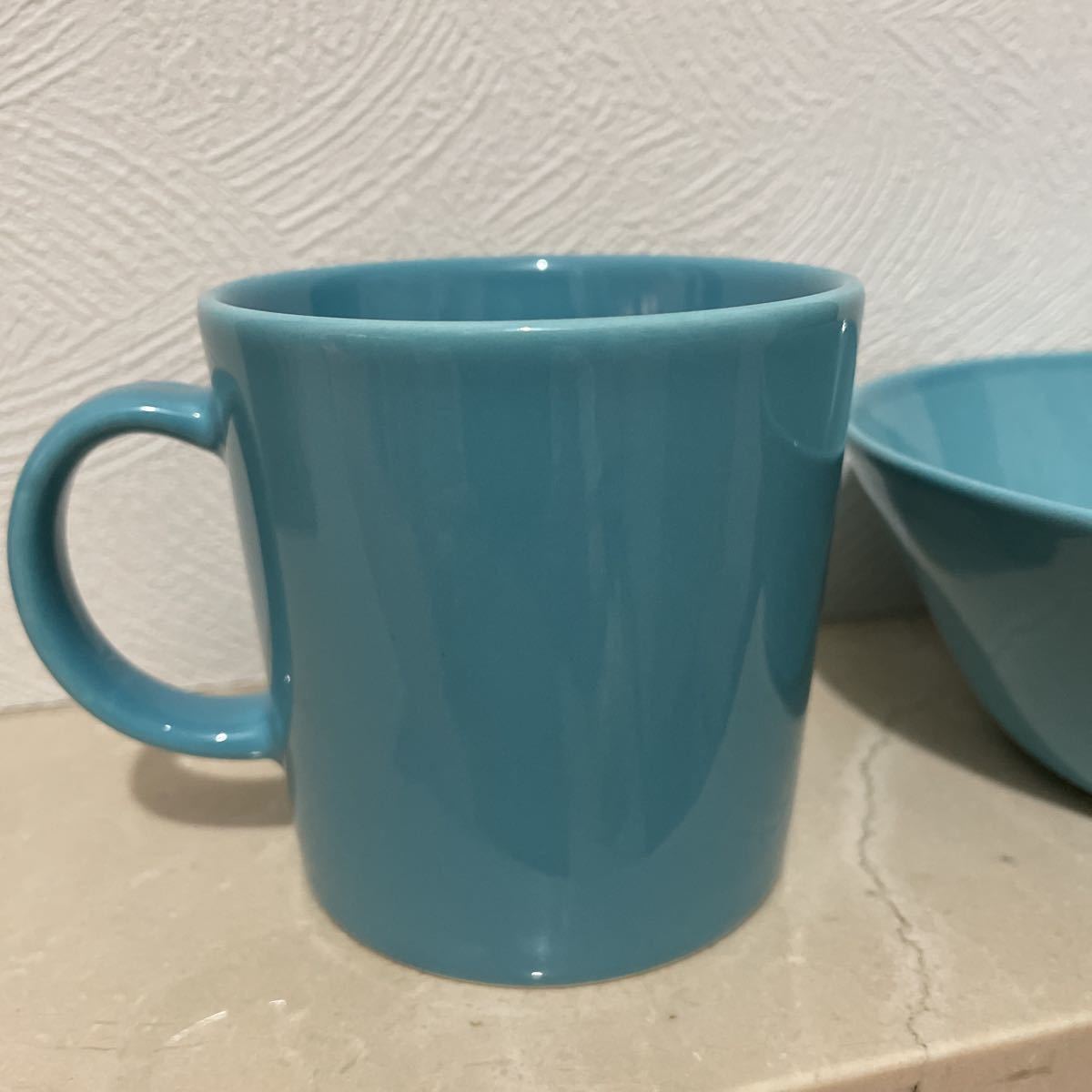 送料無料　美品　ittala TEEMA イッタラ　ティーマ　2点セット　ターコイズ　マグカップ300ml シリアルボウル15㎝_2