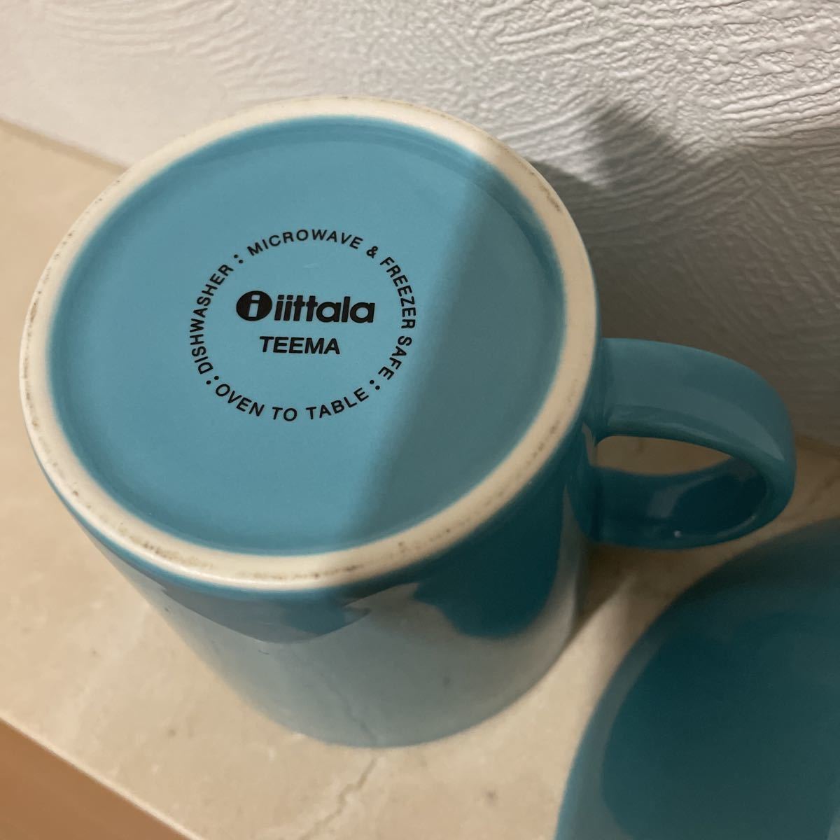 送料無料　美品　ittala TEEMA イッタラ　ティーマ　2点セット　ターコイズ　マグカップ300ml シリアルボウル15㎝_6