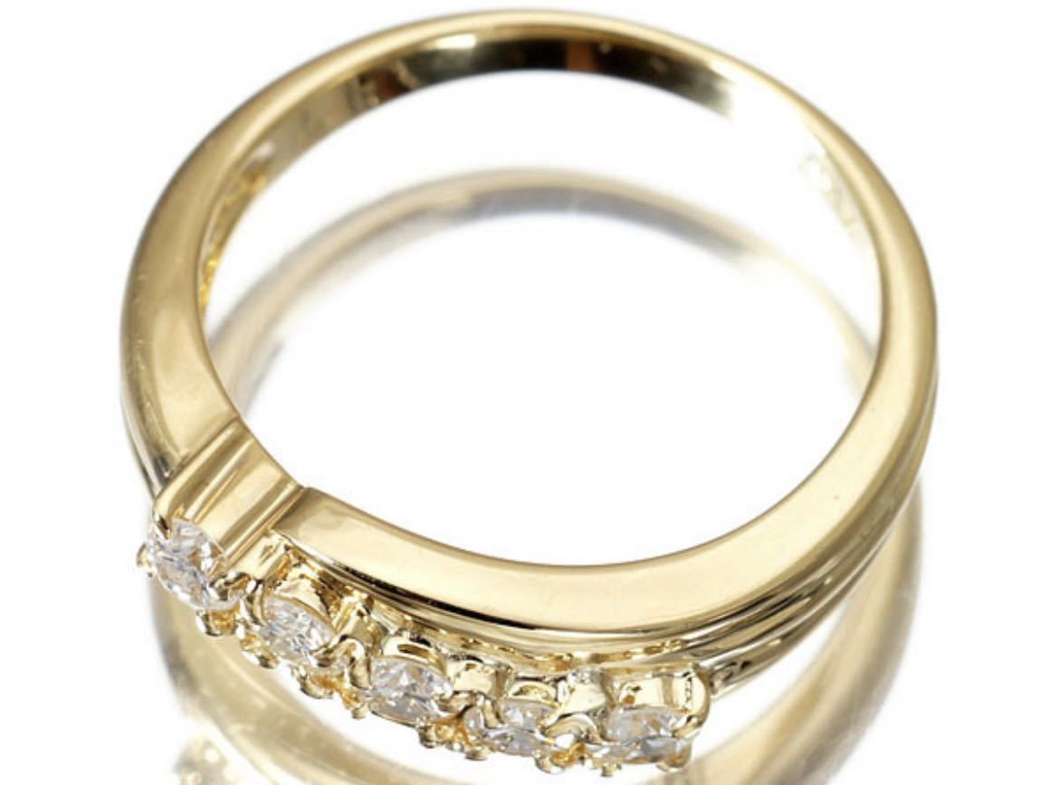 リング 天然ダイヤモンドリング0.41ct k18