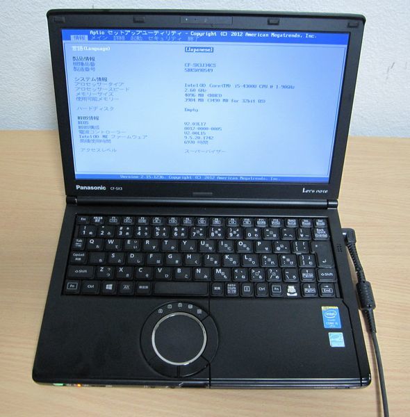 Panasonic CF-SX3 Core Let's SSD i5 Letsnote note Windows10 Pro