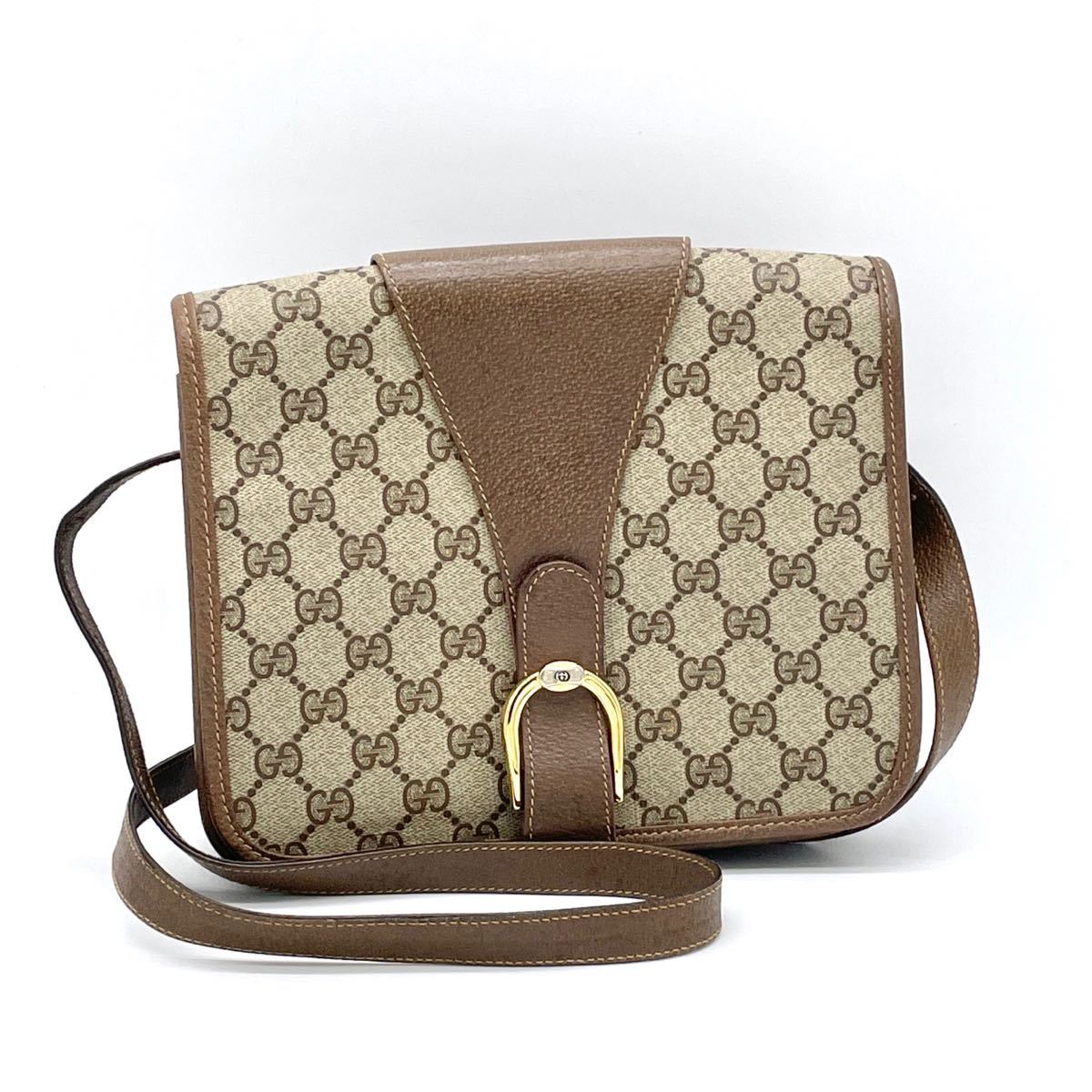 1円 GUCCI オールドグッチ GG柄 ショルダーバッグ クロスボディ 