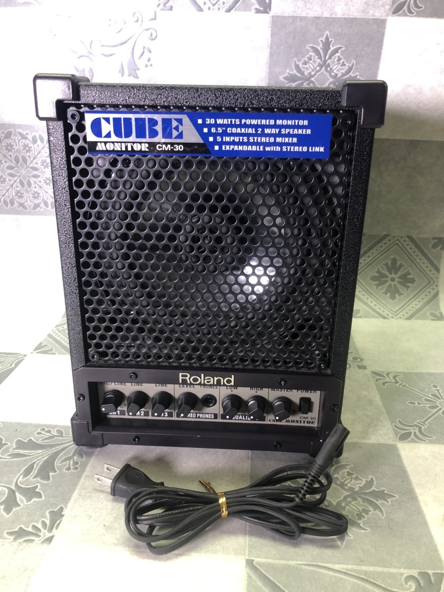 W107　Roland ローランド スピーカー　CM-30 キューブモニタースピーカー　　