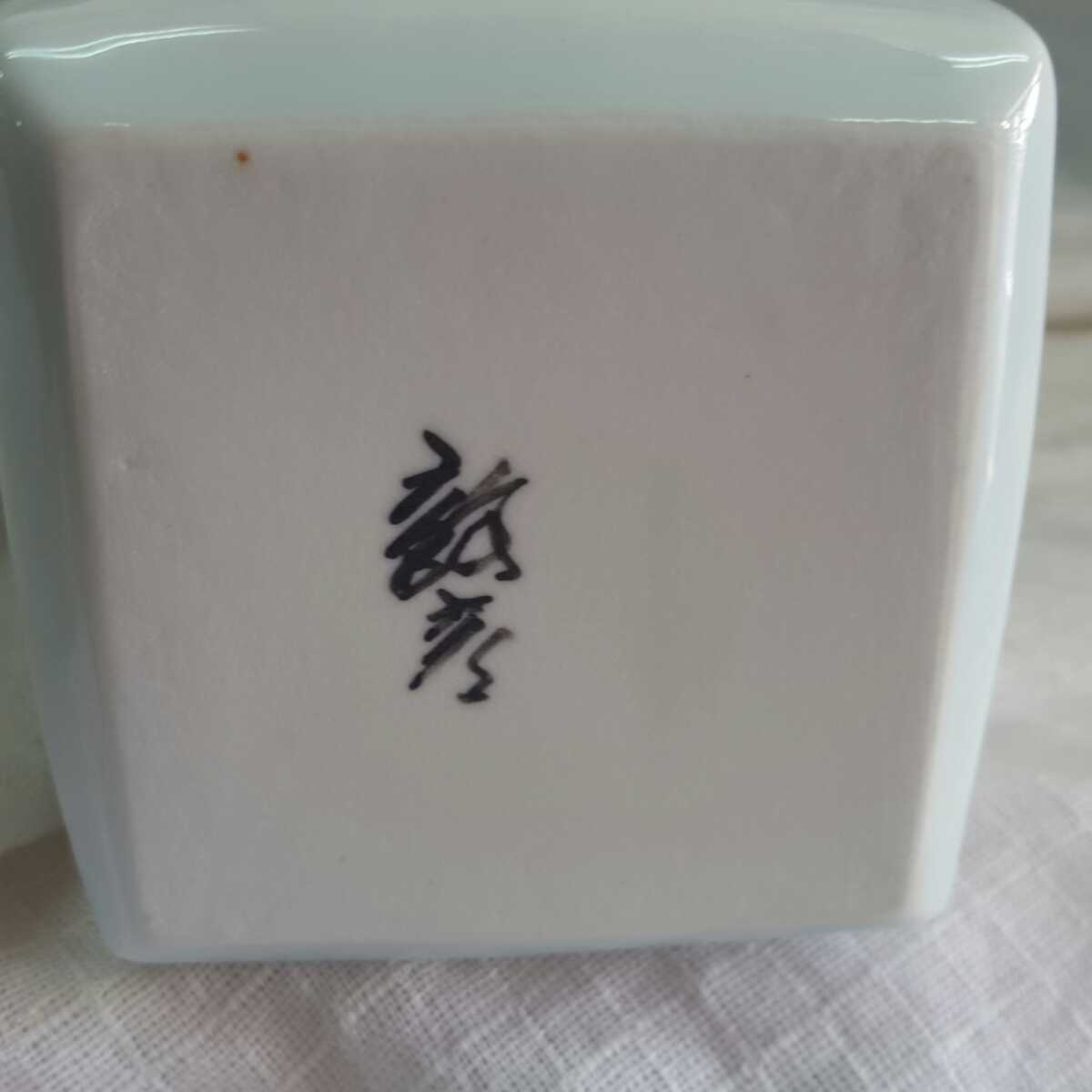 □自宅保管品□日展会員□辻毅彦□聖・西洋風景□角花器□□ ***写真