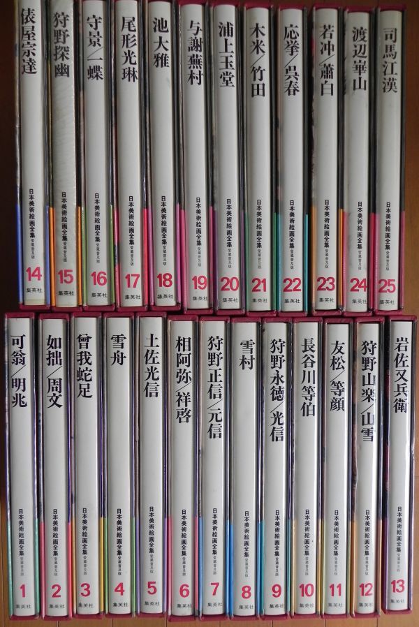古書】日本美術絵画全集（集英社）全25巻のうち13〜25巻 日本
