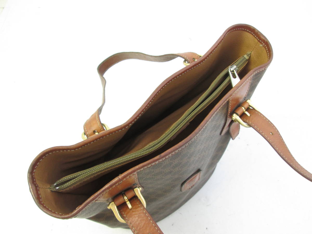 08 60-413144-07 [Y] CELINE セリーヌ マカダム柄 トートバッグ 