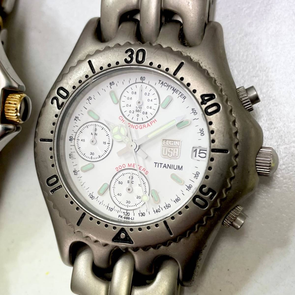 ELGIN エルジン FK-527 クォーツ 腕時計 USED ELGIN USA 時計 腕時計 