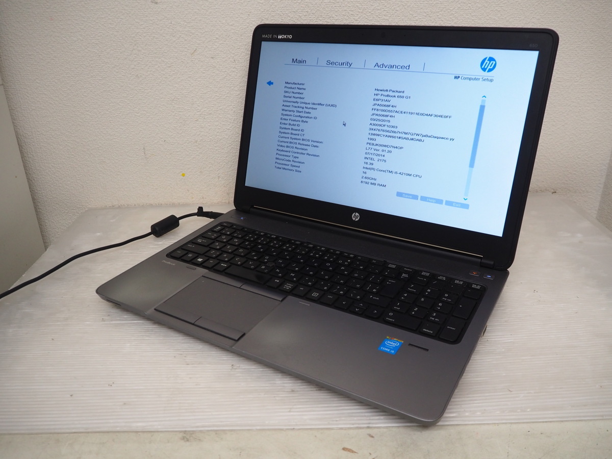 G1 HP Core ProBook 0 i5 i5-4210M 15.6 4GB 1 Probook 500GB MEM:8GB HDD: