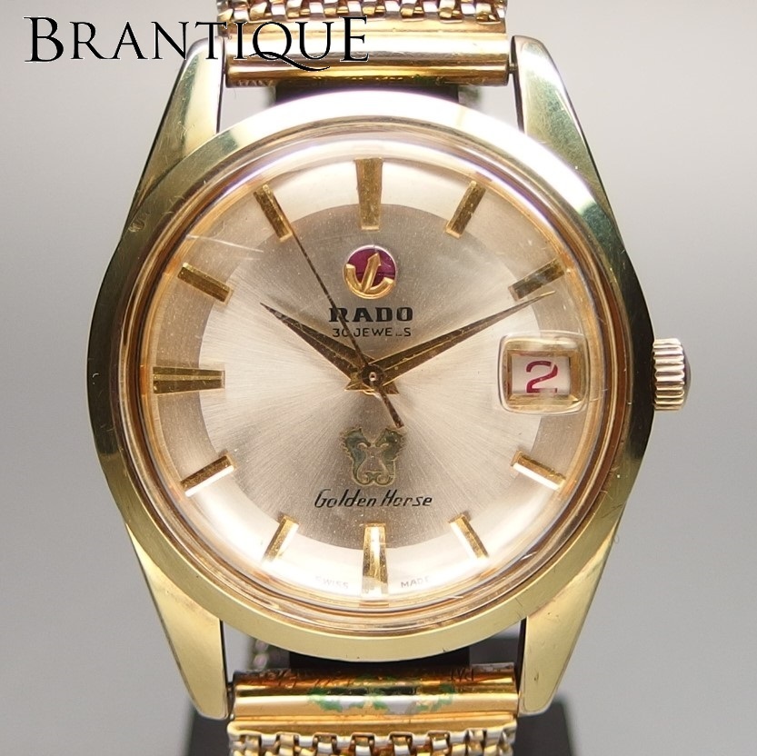 希少 赤文字カレンダー 機械式】RADO ラドー Golden Horse ゴールデン