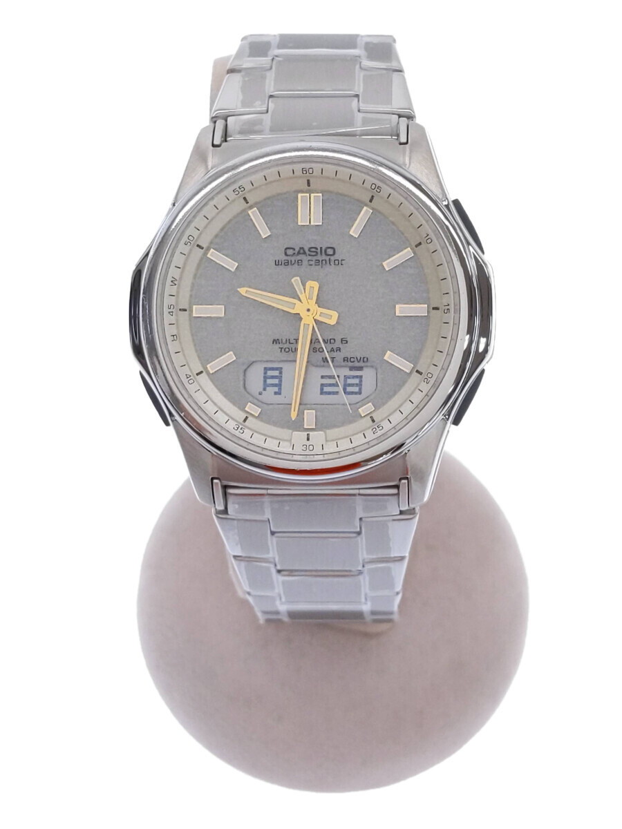 CASIO◆クォーツ腕時計/デジアナ/ステンレス/SLV/SLV/WVA-M630D-9AJF