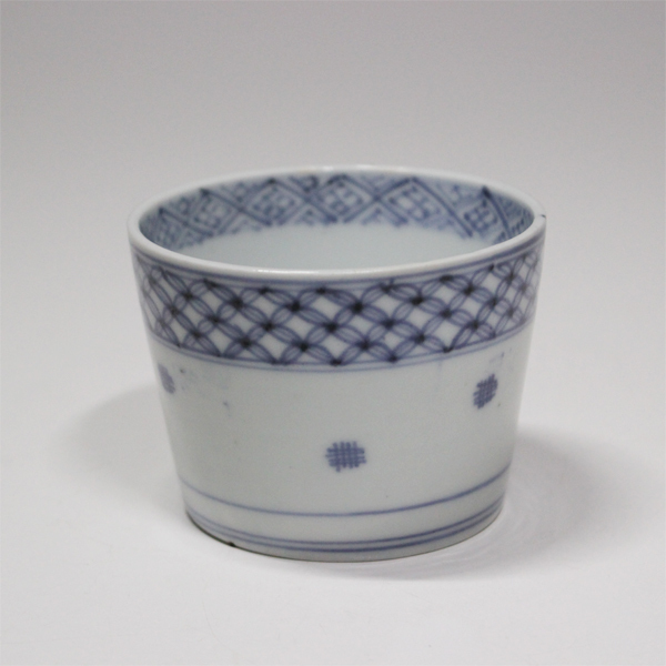 TAKIYA】古伊万里 『染付七宝文猪口 C』 蕎麦猪口 古伊万里 古陶磁 古