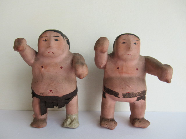【虫】戦前の大阪張子/相撲人形.角力●郷土玩具.土人形.相撲.神社.絵葉書.面子.ブリキ