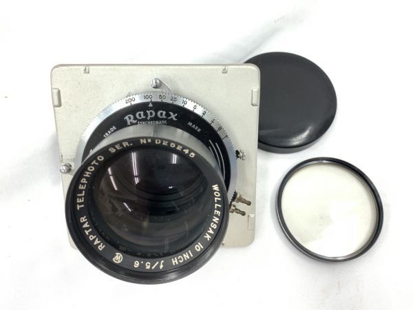 0701-120F⑤9966 RAPAX レンズ RAPTAR TELEPHOTO WOOLLENSAK 10 INCH f/5.6 レンズフィルター付き