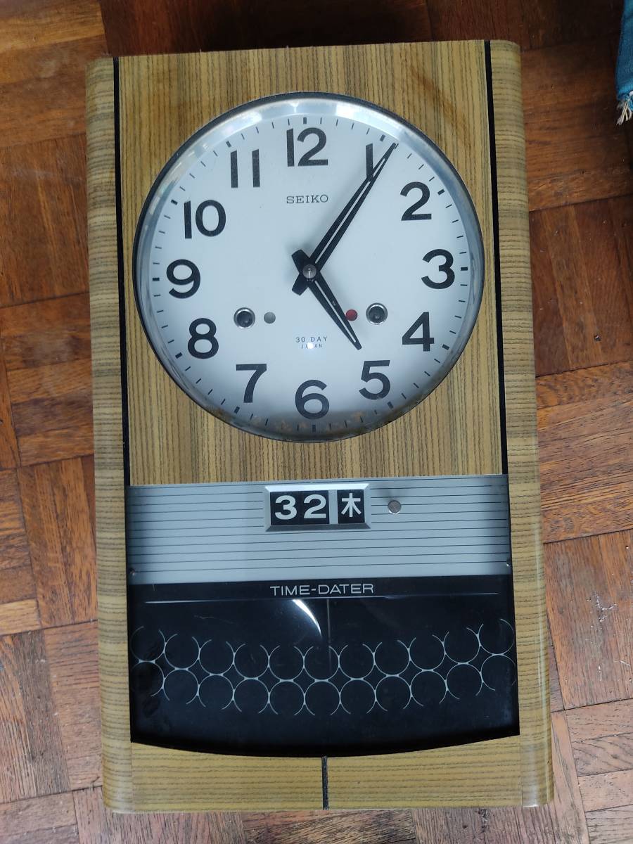セイコー SEIKO 1ヵ月巻掛時計 レトロ 振り子時計 ゼンマイ 時計 昭和 