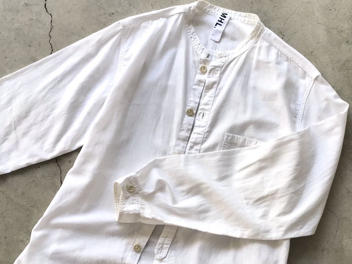 MHL バンドカラー仕様 長袖シャツ L マーガレットハウエル MARGARET 