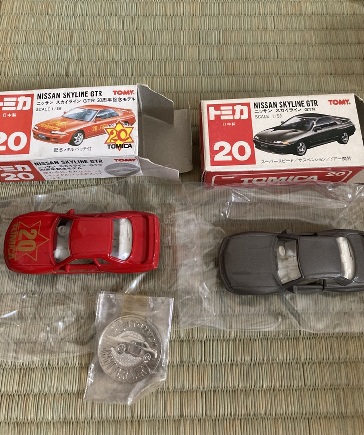 トミカ　赤箱　スカイライン　セット　日本製あり　R32 R33 R34 R35 当時物 トミカ ミニカーショップ 日本製 博品館トイパーク 絶版 箱付き