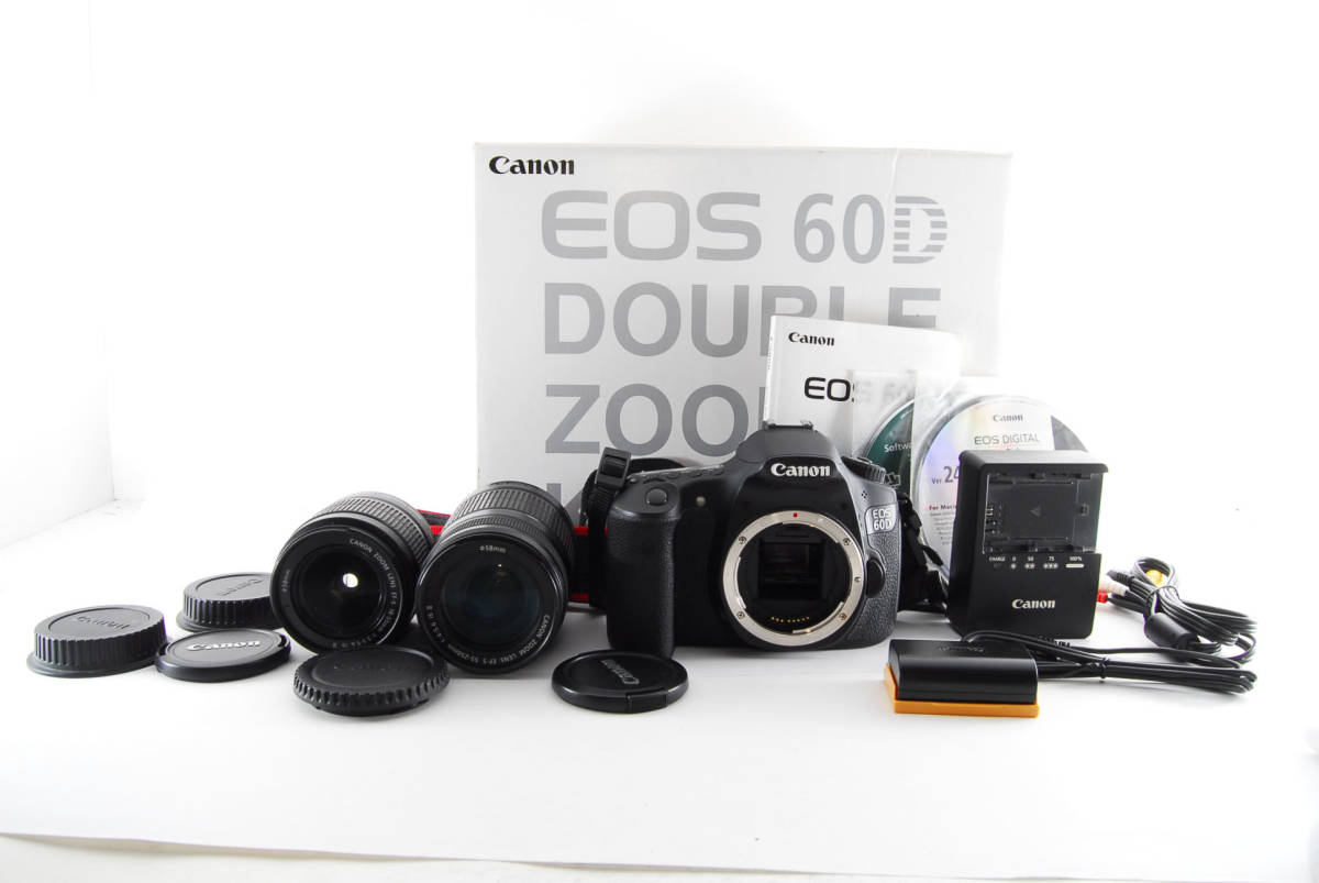Canon キヤノン EOS 60D ダブルレンズセット 元箱付き☆J109 EOS 60D