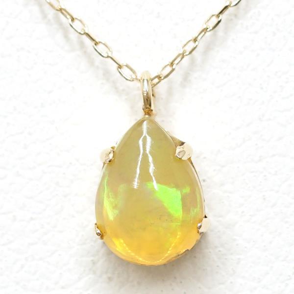 K10YG ネックレス ファイヤーオパール 中古 美品 送料無料☆0315 