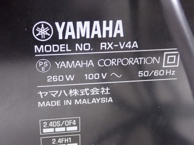 激安大特価,人気 YAMAHA RX-V4A ヤマハ 4K/ハイレゾ Blutooth/インターネットラジオ機能搭載 AVレシーバーアンプ リモコン/元箱付 動作品 ♪ 615B5-18