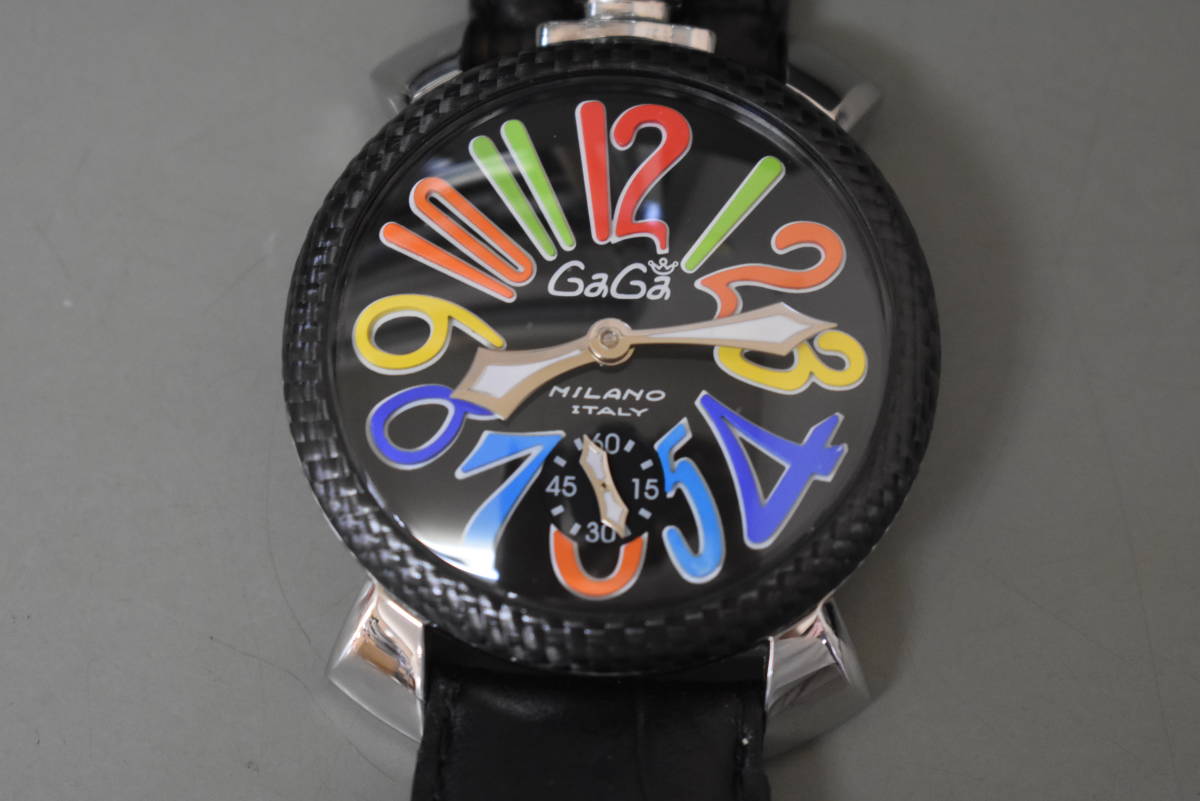 ドール　GaGa MILANO　ガガミラノ　マニュアーレ　マヌアーレ　ITALY　腕時計　黒　未整備品