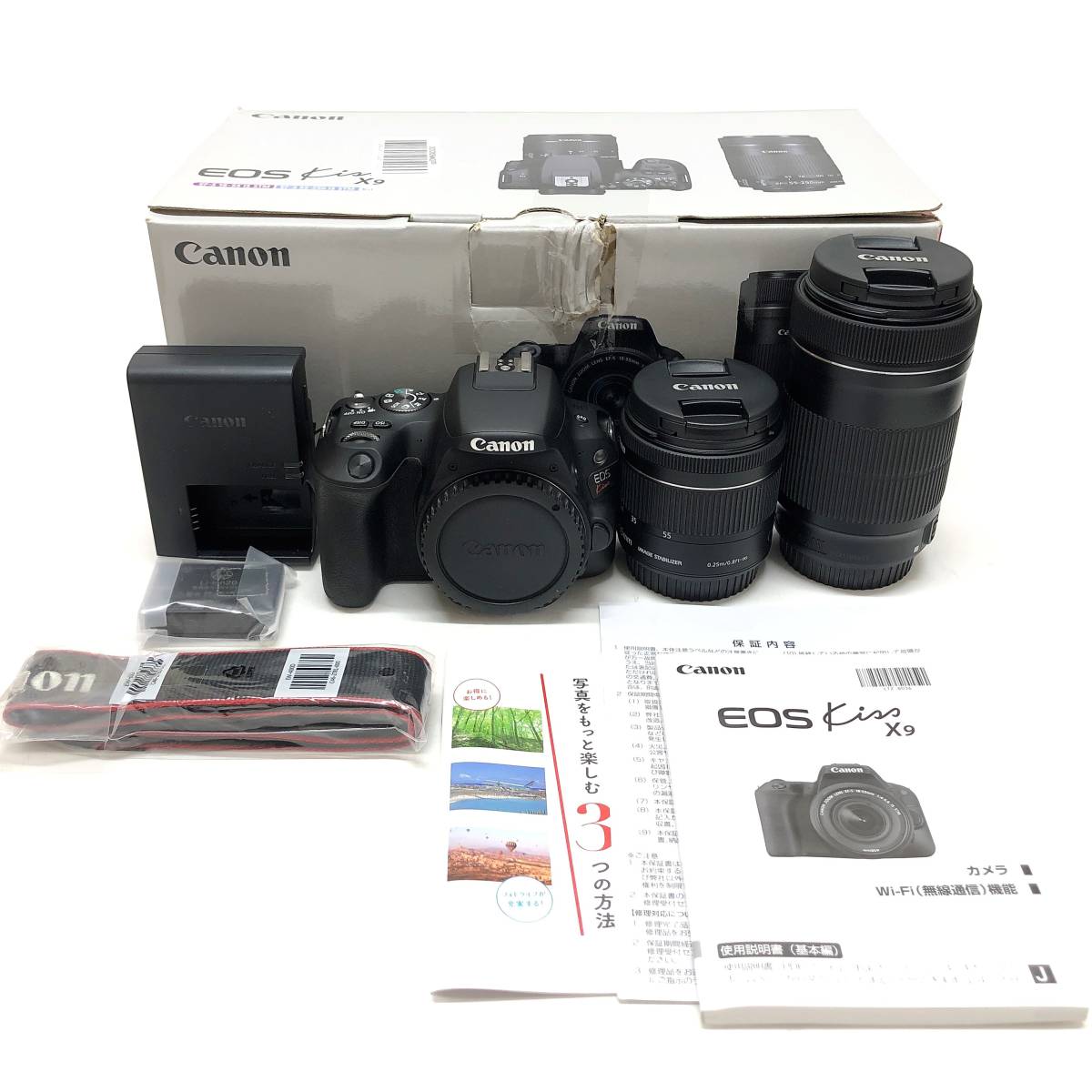 ◇【動作確認済】Canon EOS Kiss X9 ダブルズームキット 一眼レフ 