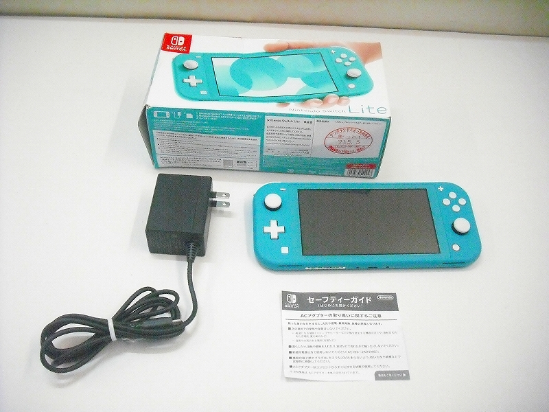 ニンテンドースイッチライト ターコイズ C6489☆ニンテンドースイッチライト ターコイズ ※箱ダメージ強 動作