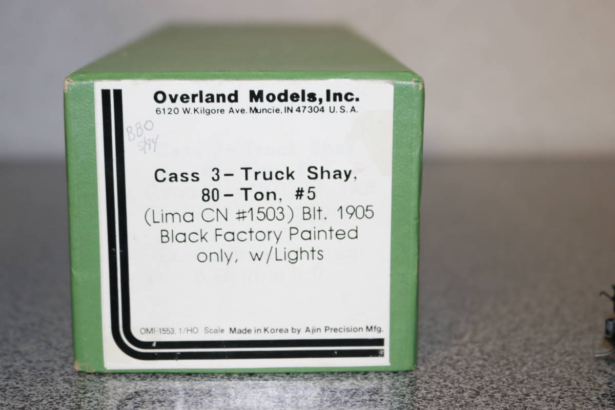 【美品】オーバーランド製　80t 3-truck shay スリートラック　シェイ　完成品（レタリングなし）