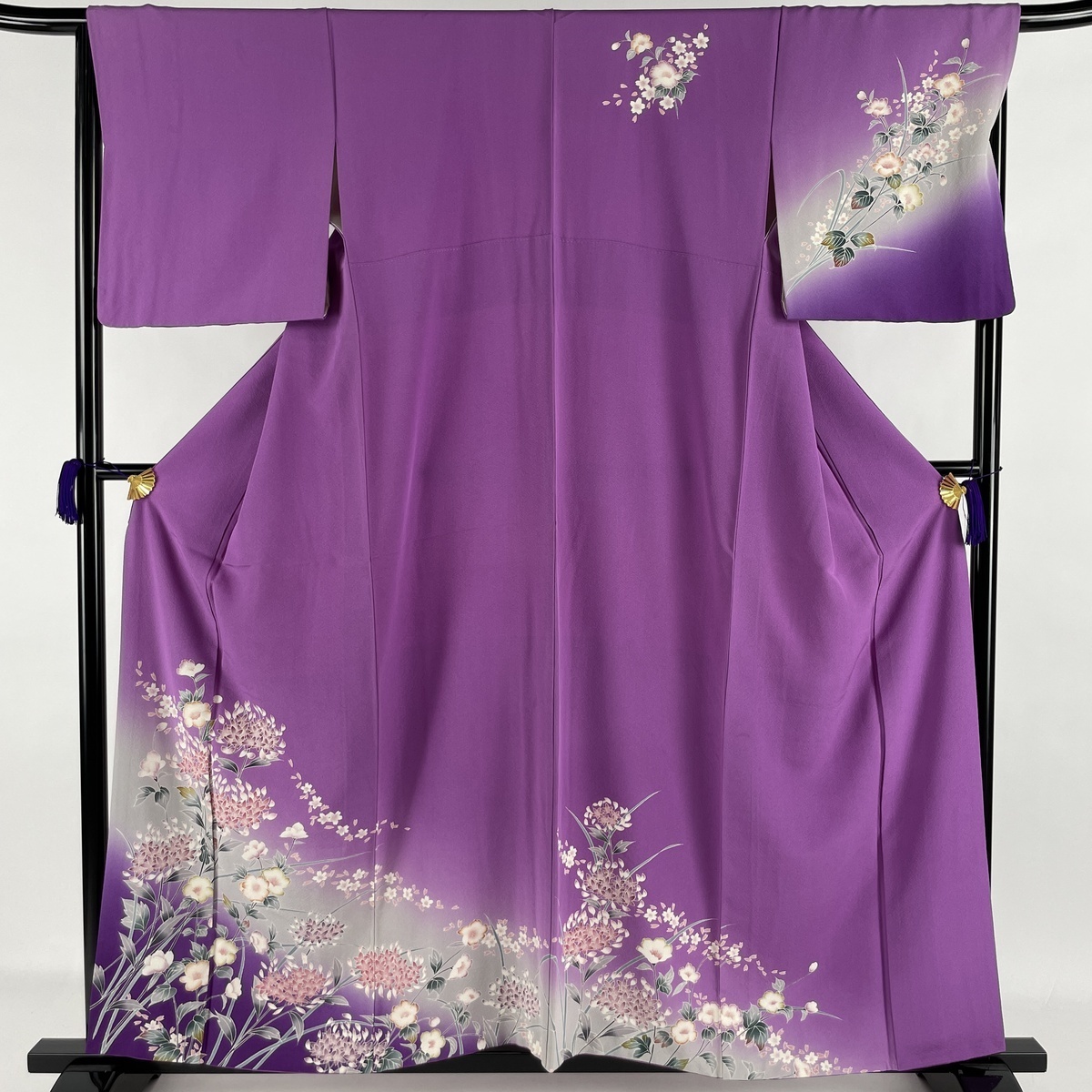 レディース 美品 縮緬地 お茶事に最適 無地・附下げ（正絹）仕立上り 
