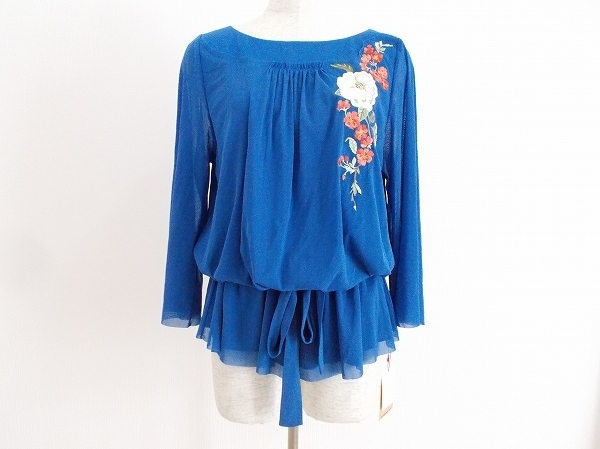  #anc ヴィヴィアンタム VIVIENNETAM カットソー チュニック 1 青 刺繍 花モチーフ レディース 664263(その他)｜売買されたオークション情報、yahooの商品情報をアーカイブ公開 - オークファン トップス
