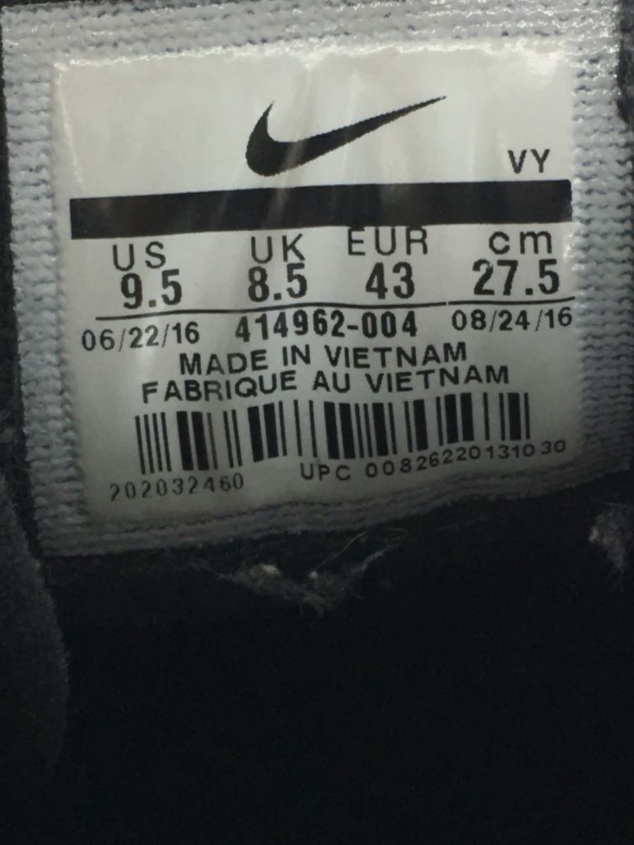 NIKE◆AIR MORE UPTEMPO/エアモアアップテンポ/ブラック/414962-004/27.5cm/BLK/ソー モア アップテンポ エア Black\u0027 \u0027Triple Uptempoが約1年ぶりに再登場
