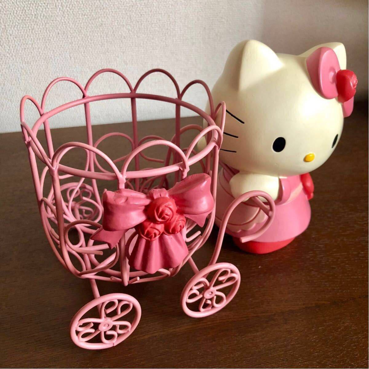 ☆ハローキティ☆陶器 プランターホルダー 花かご 加藤工芸 玄関 置物  