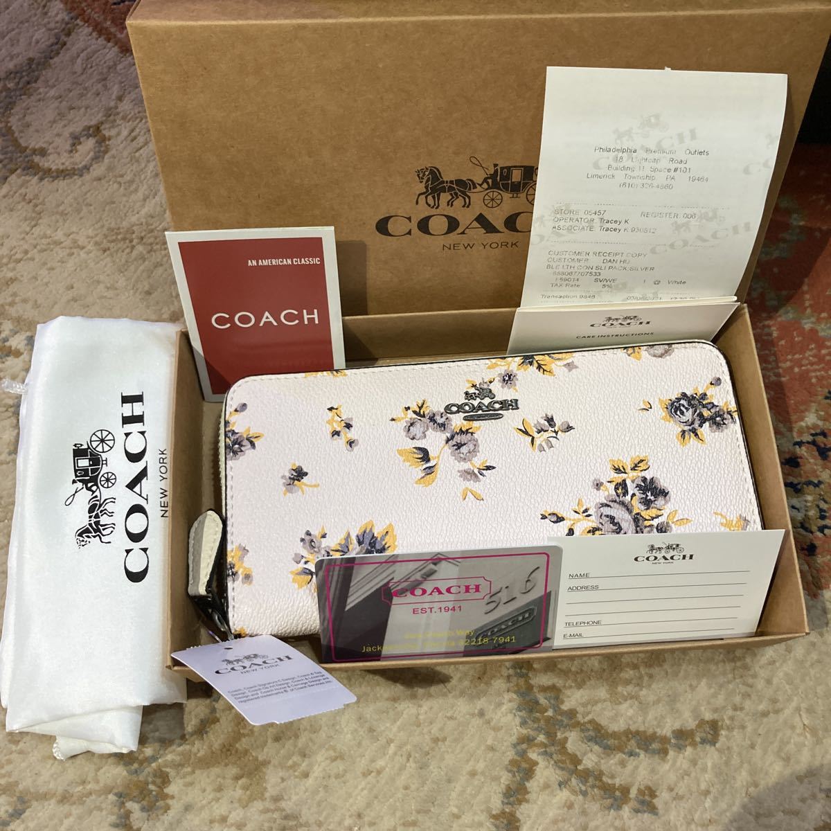 COACH 長財布 コーチ長財布 フローラル アウトレット 花柄 コーチ財布 
