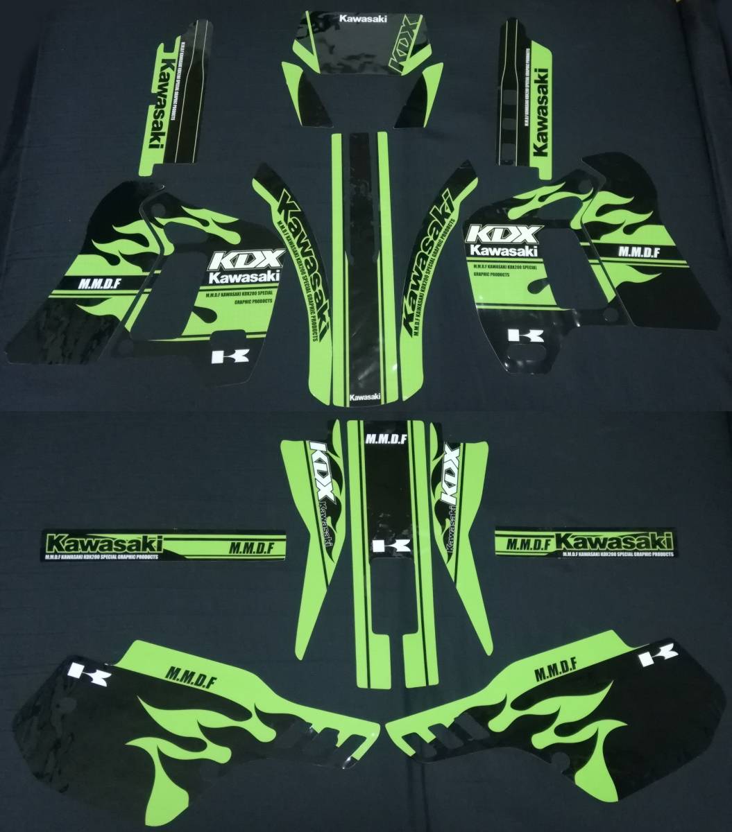 人気SALE，100%新品 1989-1994 KDX200SR グラフィック デカール キット 1