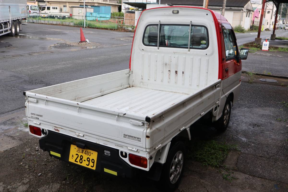 赤帽　スーパーチャージャー　サンバー　オートマ　車検付 スバル サンバートラック スーパーチャージャー 赤帽エンジン ○希少車